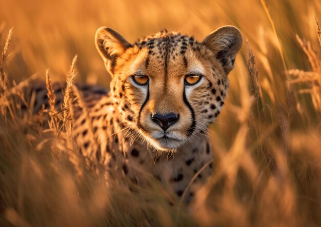 The cheetah or Acinonyx jubatus