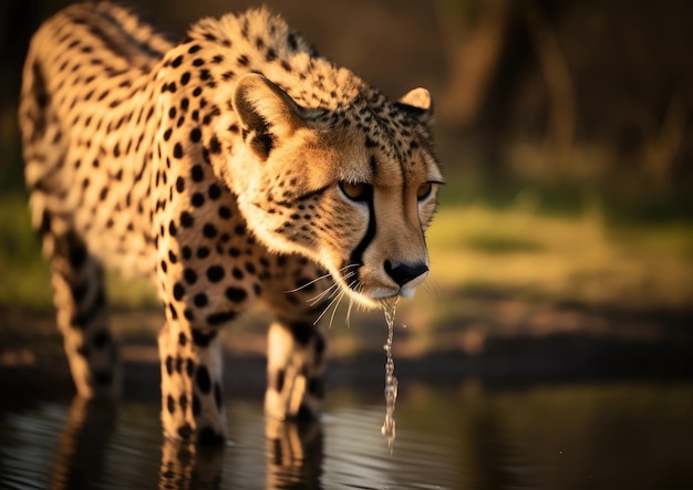 The cheetah or Acinonyx jubatus