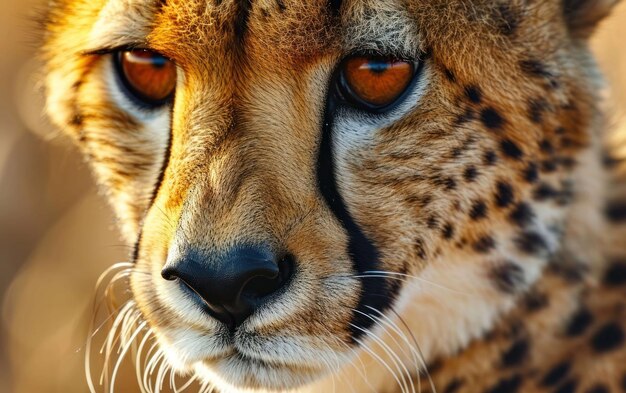 Cheetah examines surroundings with focus