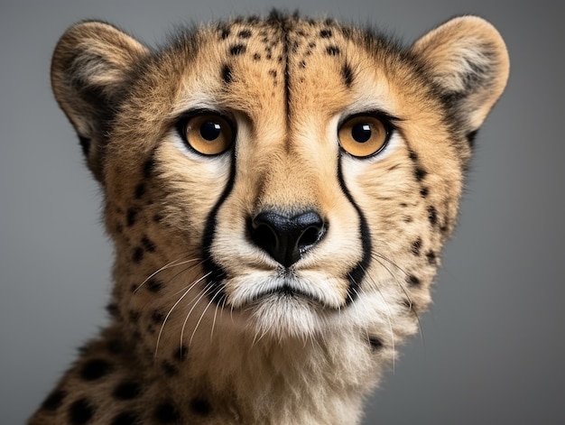 Cheetah geïsoleerd op een witte achtergrond