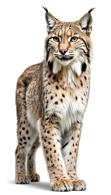 Photo a cheetah is standing on a white background