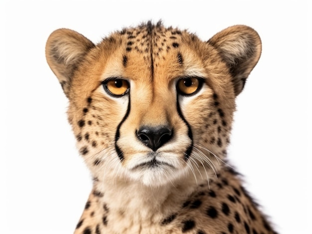 Cheetah isolated on a white background