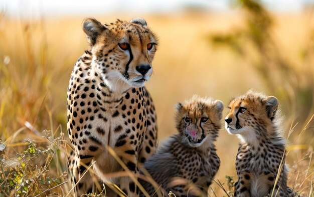 cheetah pair in nature