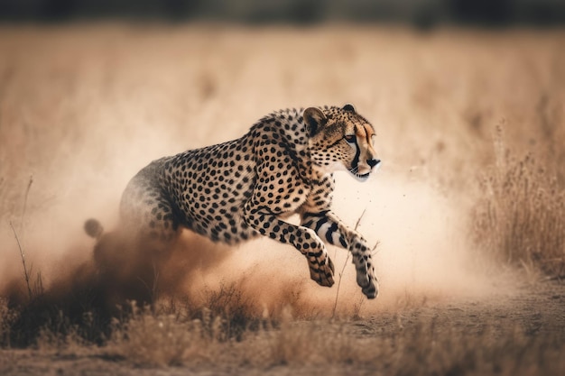 cheetah in the savannah