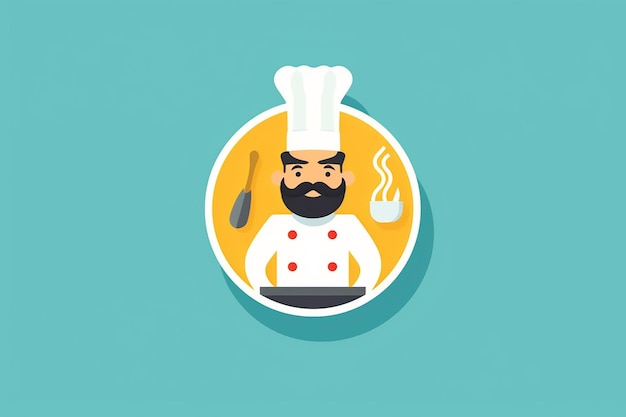 a chef avatar with a chefs hat a white coat AI generated