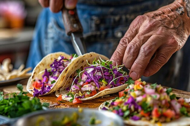 Foto uno chef che prepara la carne con la salsa barbecue