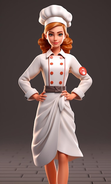 chef cartoon 3d character