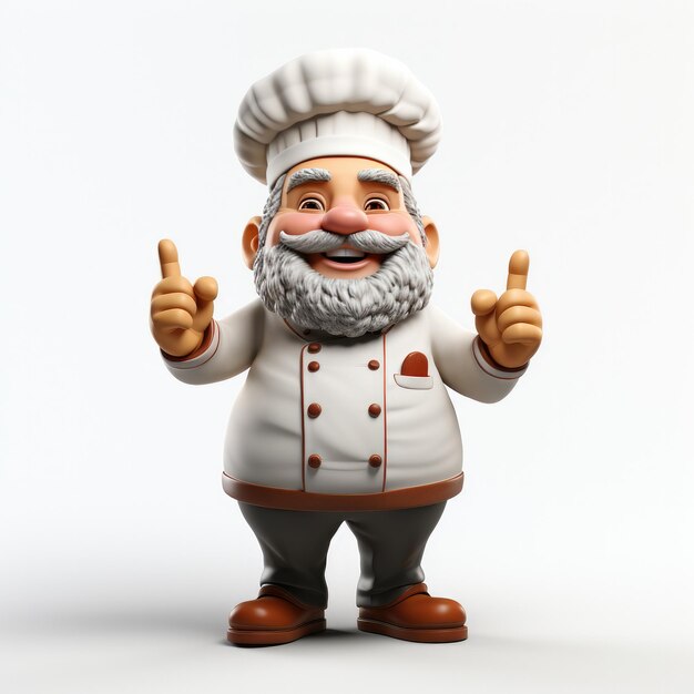 Chef cartoon isolated in white background