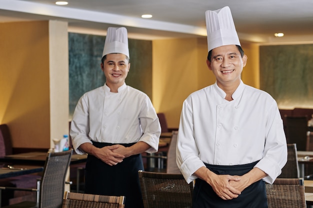 Chef and cook at the restaurant