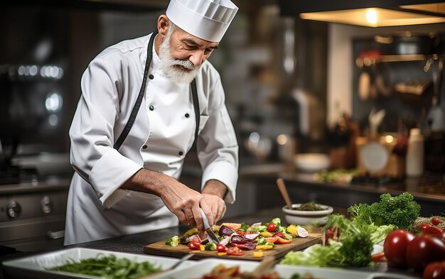 Chef Creating a Flavorful Dish