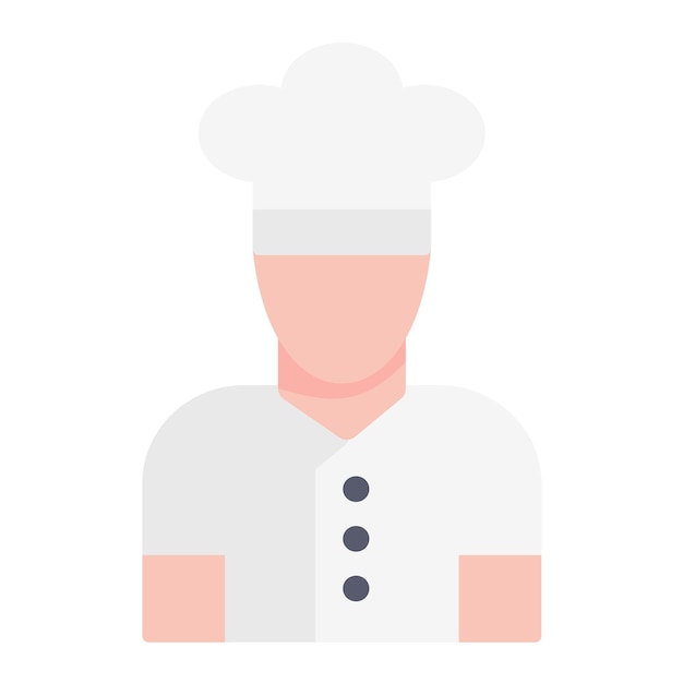 Photo chef flat illustration