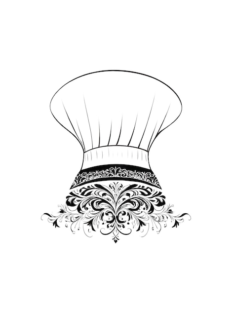 Foto illustrazione del logo del cappello da chef