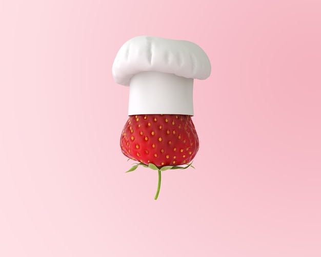 Chef hat with Strawberry concept