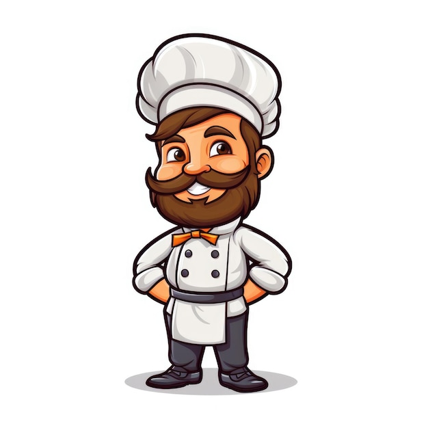 Chef isolated cartoon character