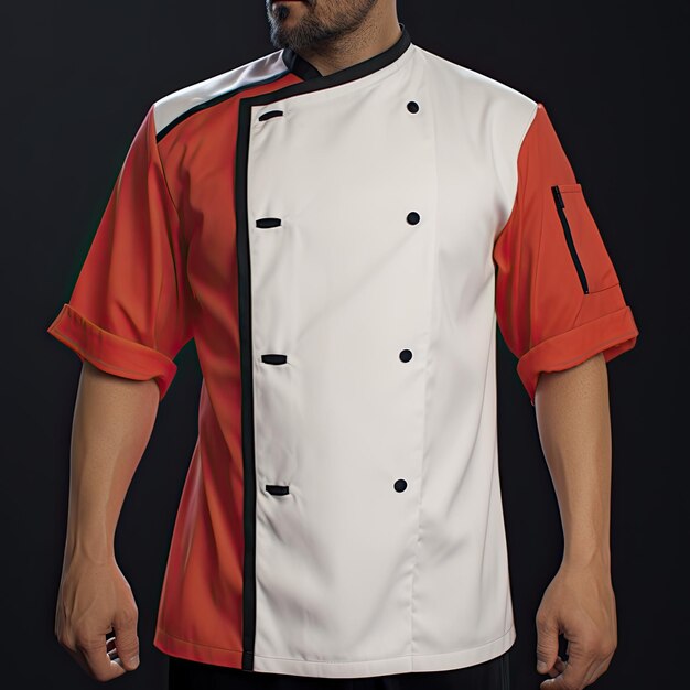 Photo chef jacket mockup chef uniform chef jacket