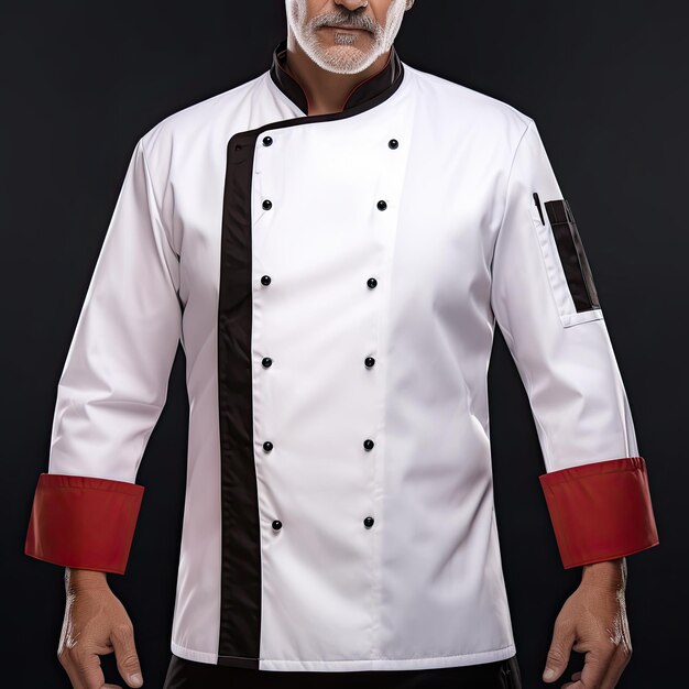 Photo chef jacket mockup chef uniform chef jacket