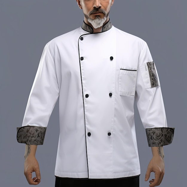 Foto chef jas mock-up chef uniform chef jas