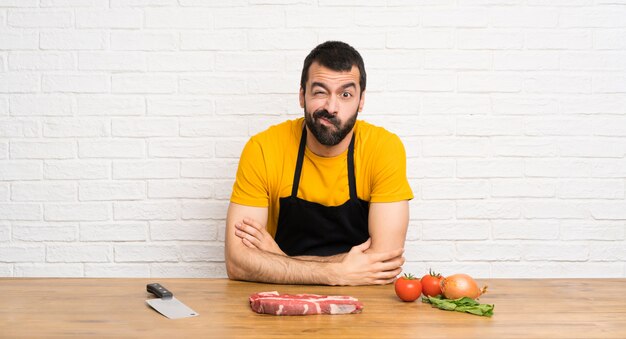 Chef-kok in een keuken