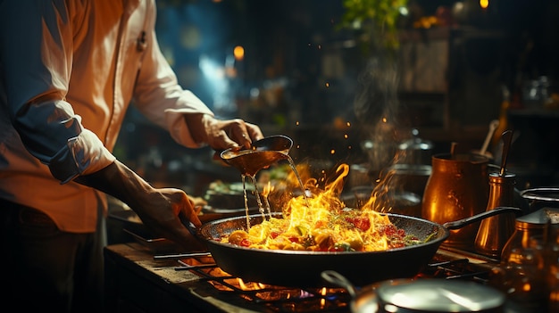 Chef-kok koken eten