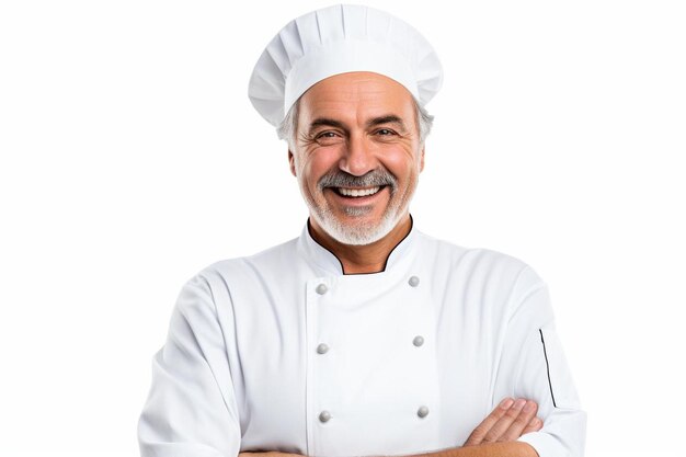 Chef male Caucasian Middle aged Friendly smile pose