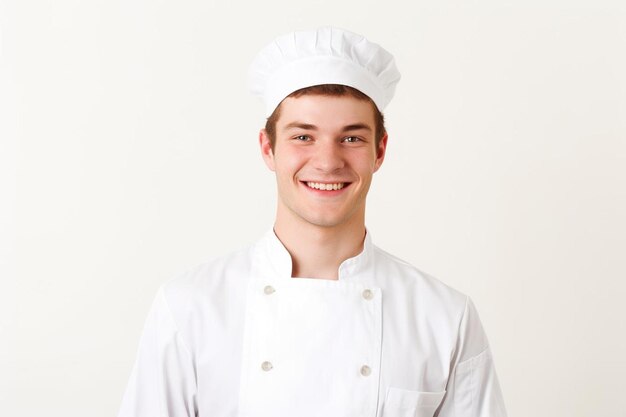 Chef male Caucasian Young adult Friendly smile pose