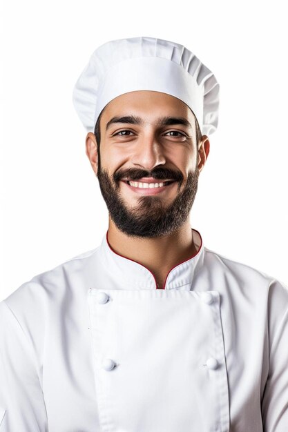 Chef male Caucasian Young adult Friendly smile pose