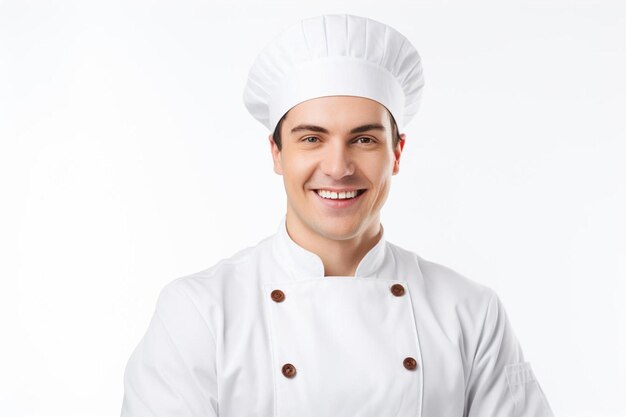 Chef male Caucasian Young adult Friendly smile pose