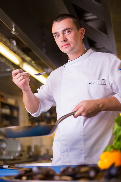 The Chef prepares food