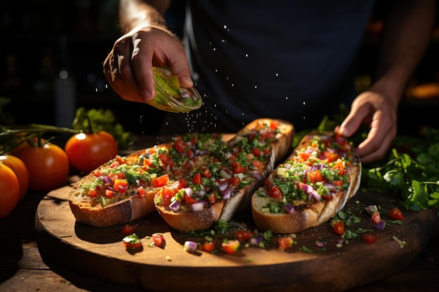 写真 料理を準備するシェフ