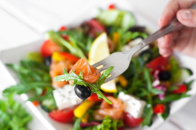 Chef proeverij zalmsalade