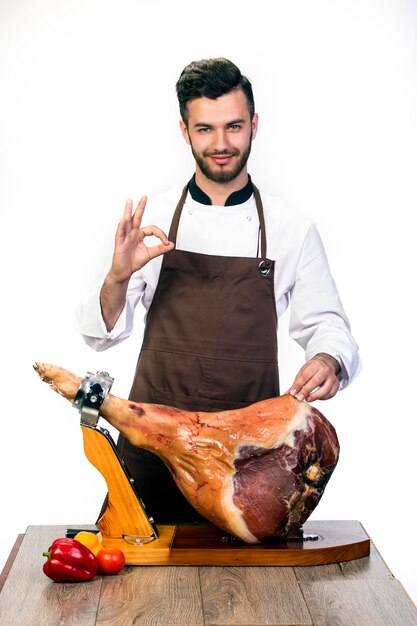 Шеф-повар рекламирует свинину