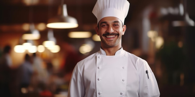 a chef's smile captures culinary flair