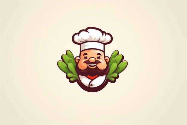 Foto logo vettoriale semplice dello chef