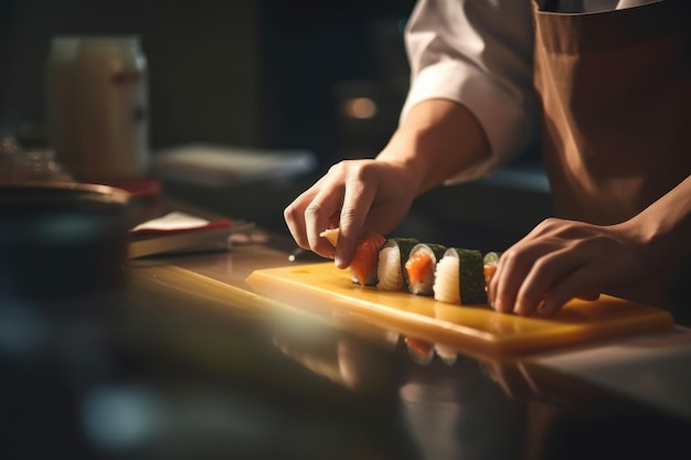 Chef-sushi werkvoedsel Genereer Ai