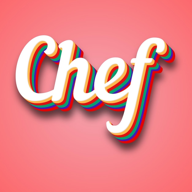 Photo chef text effect photo image cool