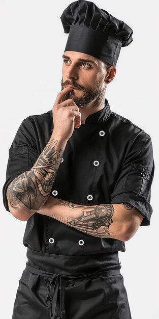 Chefs Confident Look Thoughtful and Professional Pose