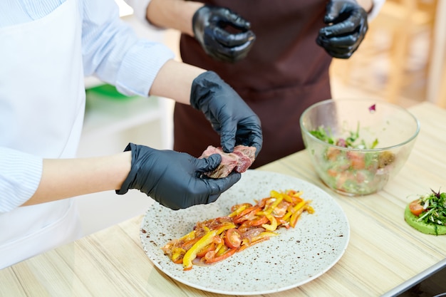 Chefs Plating Dish