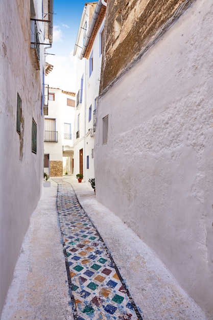 Chelva village street in Valencia of Spain