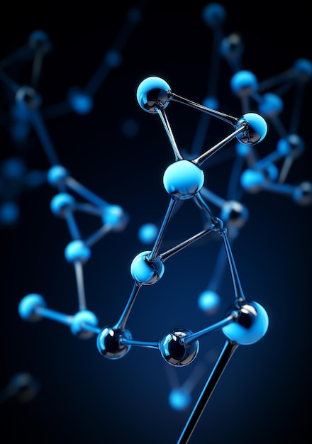 Foto progettazione del legame molecolare della complessità chimica