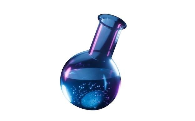 Chemical flask isolated element 3d rendering