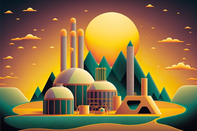 Chemical industry illustration