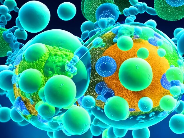 Photo chemical molecules related to the metabolic reactions of the human body including oxygen glucose