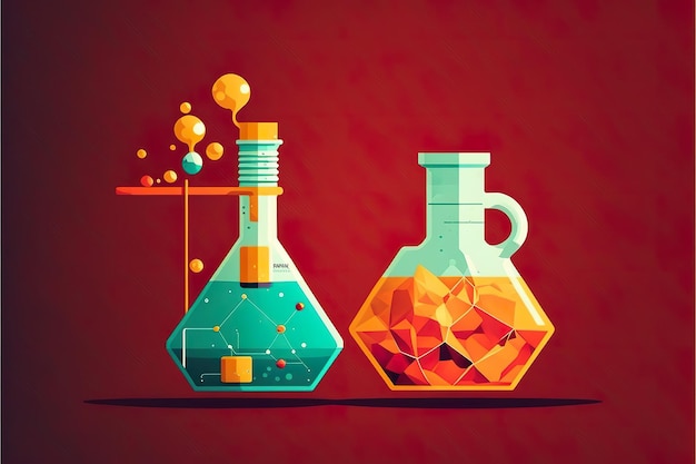 Chemie vlakke afbeelding