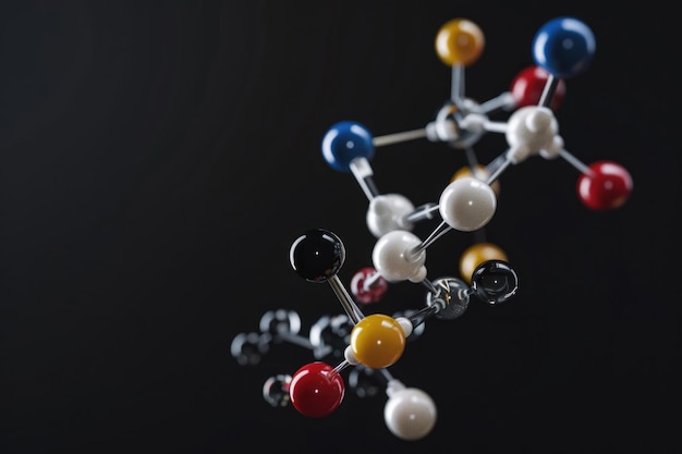 Chemisch model van watermoleculen met waterstof en zuurstof