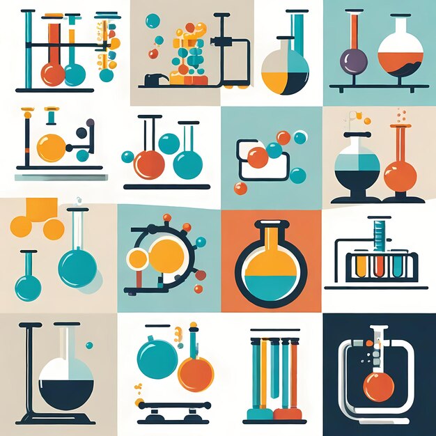 Chemische reacties ontvouwen zich in een laboratorium