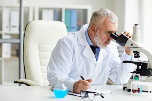 Chemist working at the laboratory