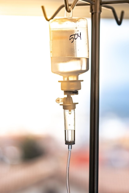 Chemotherapy and health care of vitamins by intravenous drip back lit light