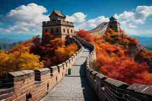 Photo chengdechina october 17 2015 jinshanling is a section of the great wall of china located in luanping...