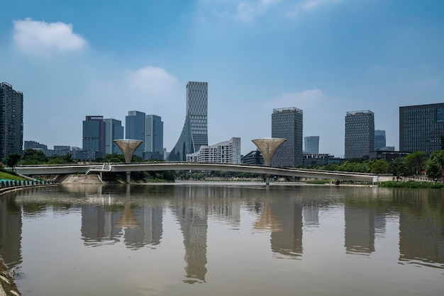 Chengdu CBD modern architectonisch landschap