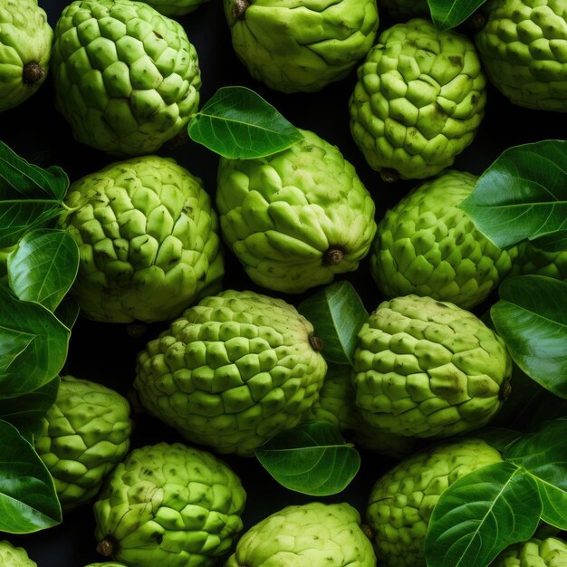 Photo cherimoyas as seamless tiles